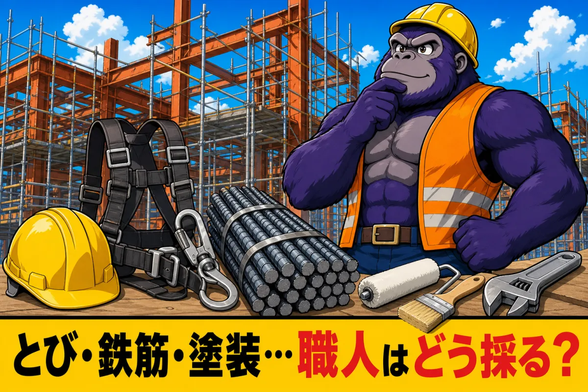 とび・鉄筋工・塗装工など現場技能工の採用｜人材紹介が使えない中での集め方